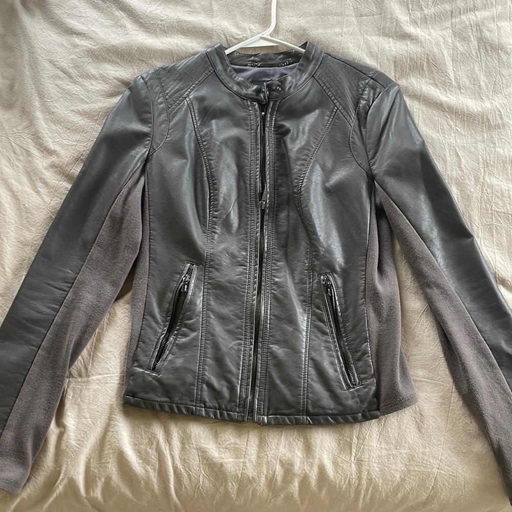 Women’s Gray leather Express jacket